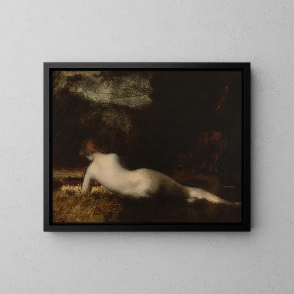 Nymphe allongée - Jean-Jacques Henner — ingelijst kunstwerk aan de muur