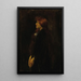 Portret van roodharige schoonheid staand opzij - Jean-Jacques Henner — ingelijst kunstwerk aan de muur