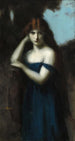 Vrouw staand - Jean-Jacques Henner — weergave van het kunstwerk