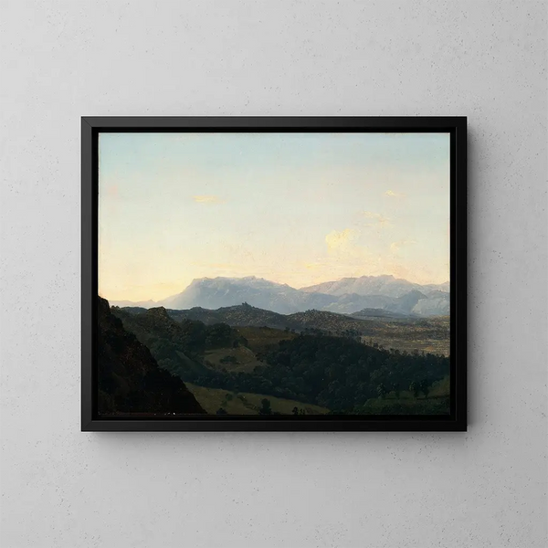 De Sabijnse Bergen - Jean-Joseph-Xavier Bidauld — ingelijst kunstwerk aan de muur