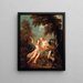Adam en Eva in het Paradijs - Jean-Joseph Dumons — ingelijst kunstwerk aan de muur