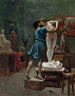Pygmalion en Galatea (olieverfschilderij schets) - Jean - Léon Gérôme — weergave van het kunstwerk