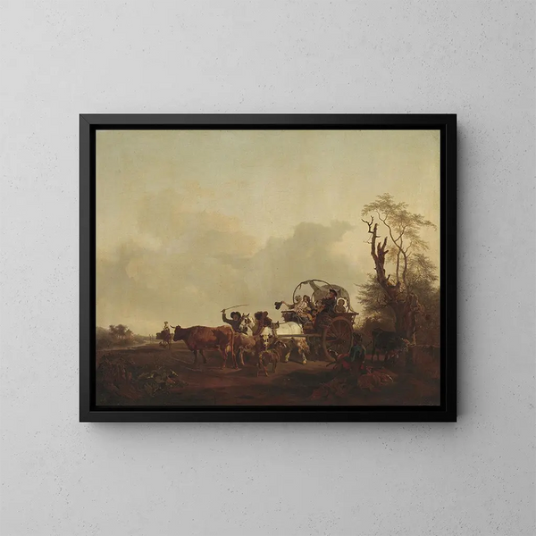 Joyeux voyage - Jean-Louis Demarne — ingelijst kunstwerk aan de muur
