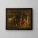Binnenkant van de stallen - Jean-Louis van Kuyck — ingelijst kunstwerk aan de muur
