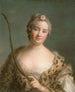 Charlotta Fredrika Sparre 1719-1795 later gravin Fersen - Jean-Marc Nattier — weergave van het kunstwerk