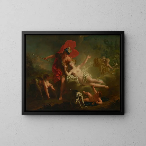 Venus en Adonis - Jean-Marc Nattier — ingelijst kunstwerk aan de muur