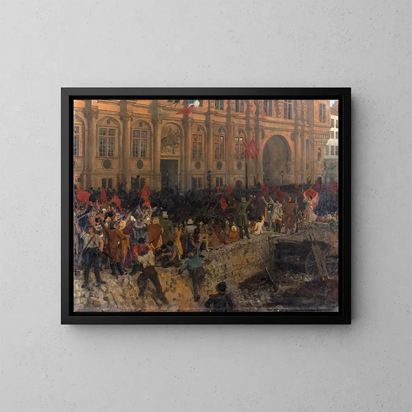 van de proclamatie van de Republiek op 24 februari 1848 - Jean-Paul Laurens — ingelijst kunstwerk aan de muur