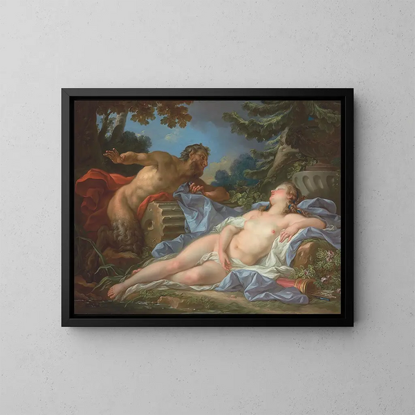 Jupiter en Antiope - Jean-Simon Berthélemy — ingelijst kunstwerk aan de muur