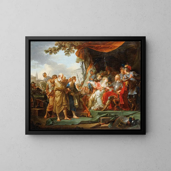 De Bourgeois van Calais - Jean-Simon Berthélemy — ingelijst kunstwerk aan de muur