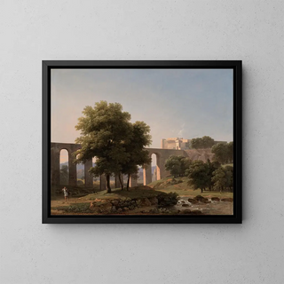 JeanVictor Bertin - An Aqueduct Near a Fortress.webp
