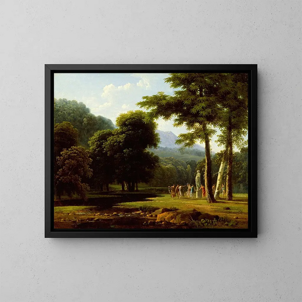 Landschap - Jean-Victor Bertin — ingelijst kunstwerk aan de muur