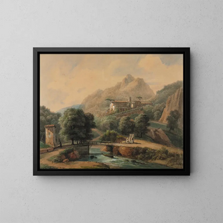JeanVictor Bertin - Paysage Italien LAbbaye et Les Religieux.webp