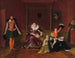 Henri IV die speelt met zijn kinderen op het moment dat de Spaanse ambassadeur wordt toegelaten in zijn aanwezigheid - Jean-Auguste-Dominique Ingres — weergave van het kunstwerk