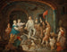 Een tumultueuze scène in een taverne - Jean Baptiste Charpentier II — weergave van het kunstwerk