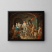 Een tumultueuze scène in een taverne - Jean Baptiste Charpentier II — ingelijst kunstwerk aan de muur