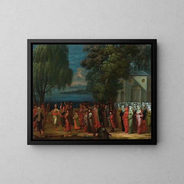 Armenisch huwelijksschilderij - Jean-Baptiste Vanmour — ingelijst kunstwerk aan de muur