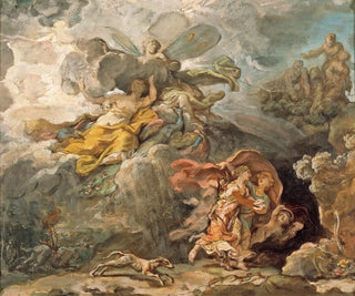 Jean Bernard Restout - Aeneas and Dido Fleeing the Storm.webp