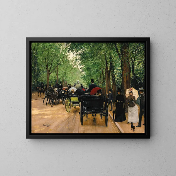 Bois de Boulogne - Jean Béraud — ingelijst kunstwerk aan de muur