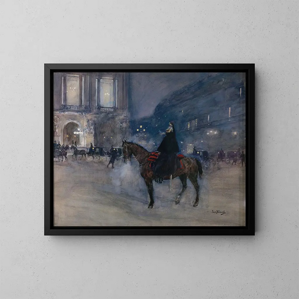 Façade van het Operagebouw op een gala-avond - Jean Béraud — ingelijst kunstwerk aan de muur