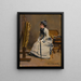 Vrouw zittend voor een schilderij - Jean Béraud — ingelijst kunstwerk aan de muur