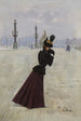 Jonge vrouw op de Concorde-plein - Jean Béraud — weergave van het kunstwerk