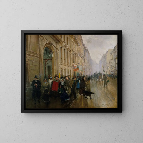 La sortie du conservatoire - Jean Béraud — ingelijst kunstwerk aan de muur