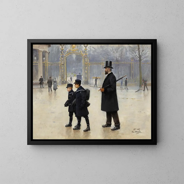 Het park Monceau - Jean Béraud — ingelijst kunstwerk aan de muur
