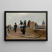 Le Pont des Arts par grand vent - Jean Béraud — ingelijst kunstwerk aan de muur