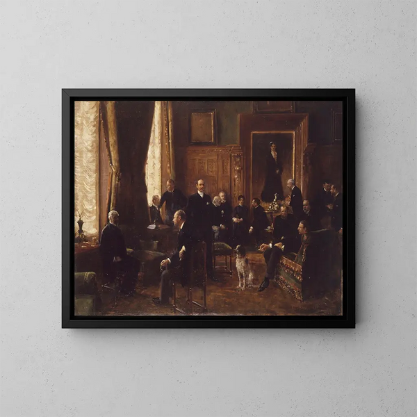 Het salon van gravin Potocka - Jean Béraud — ingelijst kunstwerk aan de muur
