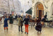 Het theater van het Vaudeville - Jean Béraud — weergave van het kunstwerk