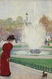 Parisienne aan de rotonde van de Champs-Élysées - Jean Béraud — weergave van het kunstwerk