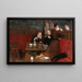 Drie personen in een café - Jean Béraud — ingelijst kunstwerk aan de muur