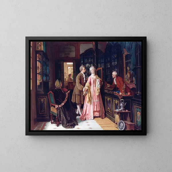 Kies de ring - Jean Carolus — ingelijst kunstwerk aan de muur