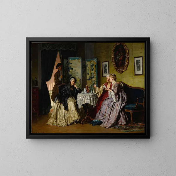 L'Écouteur - Jean Carolus — ingelijst kunstwerk aan de muur