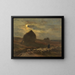 van Bergers en schapen bij maanlicht - Jean Ferdinand Chaigneau — ingelijst kunstwerk aan de muur