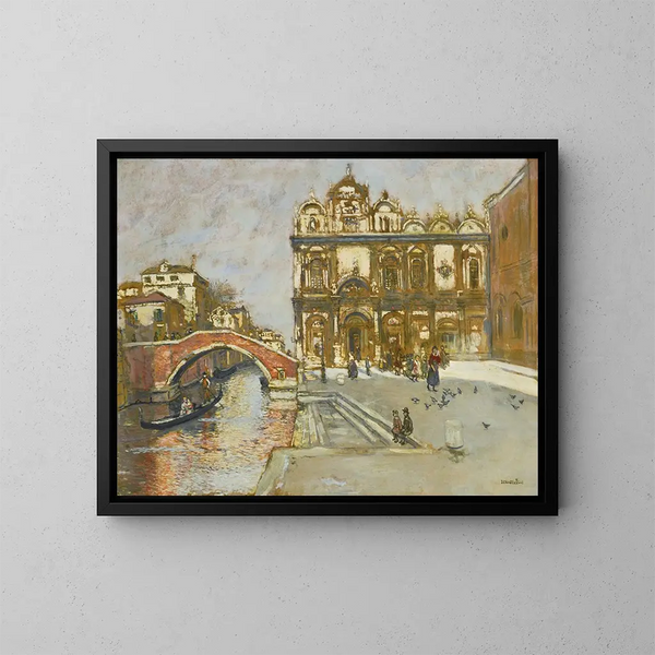 Campo San Giovanni e Paolo, Venetië - Jean François Raffaëlli — ingelijst kunstwerk aan de muur