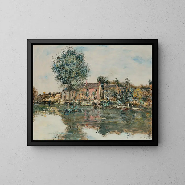 La Maison Rose aan de rand van de Oise - Jean François Raffaëlli — ingelijst kunstwerk aan de muur
