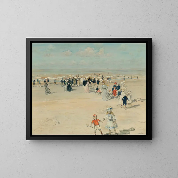 La promenade à marée basse - Jean François Raffaëlli — ingelijst kunstwerk aan de muur