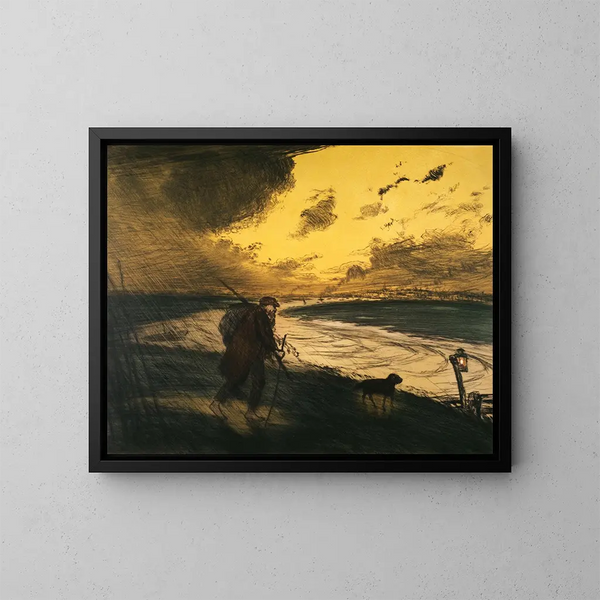 L'orage - Jean François Raffaëlli — ingelijst kunstwerk aan de muur