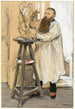 Portret van beeldhouwer Auguste Rodin in zijn atelier - Jean François Raffaëlli — weergave van het kunstwerk