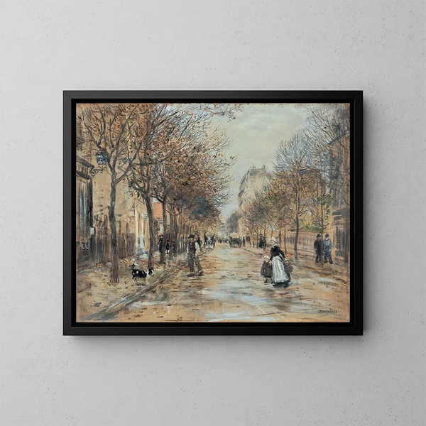 Rue à Asnières - Jean François Raffaëlli — ingelijst kunstwerk aan de muur