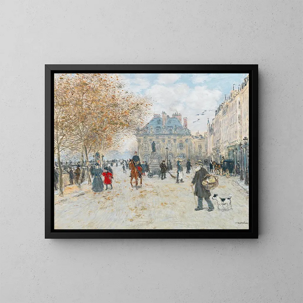 Le quai Malaquais in Parijs - Jean François Raffaëlli — ingelijst kunstwerk aan de muur