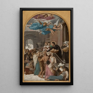 Jean Lecomte du Nou - Saint Vincent de Paul secourant les Lorrains aprs la guerre de 1637.webp