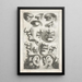 Détails de visages - Jean Lepautre — ingelijst kunstwerk aan de muur