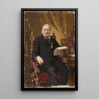 Jean Lulvs - Portrait of a man in an armchair with papers in his hand.webp