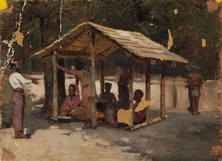 Jean Lulvs - Scene in an Arab village.webp
