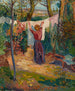 At the garden, the laundry - Jean Misceslas Peské — artwork view