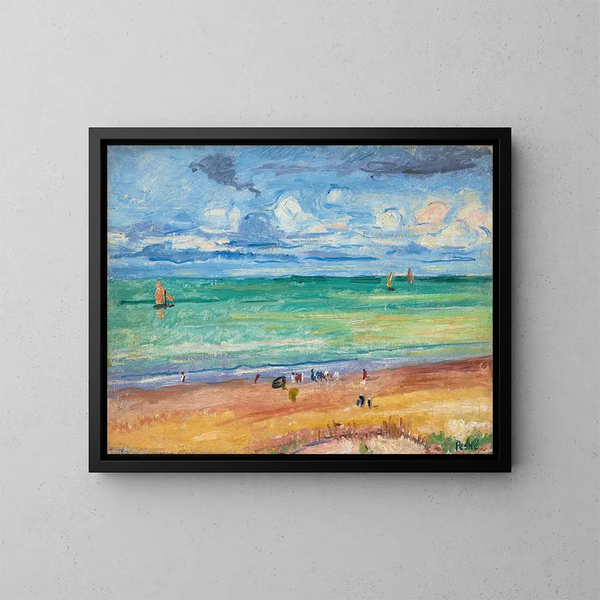 La Plage - Jean Misceslas Peské — ingelijst kunstwerk aan de muur