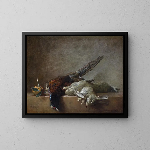 Natuurstudie met wild - Jean Siméon Chardin — ingelijst kunstwerk aan de muur