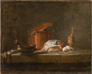 Jean Simon Chardin - Still Life with Kitchen Utensils and Vegetables.webp